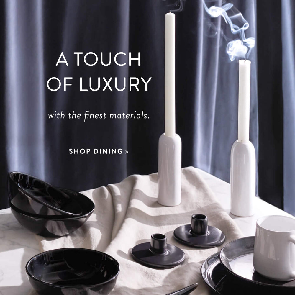 Luxury dinnerware and table decor for the holidays crafted by hand around the world.