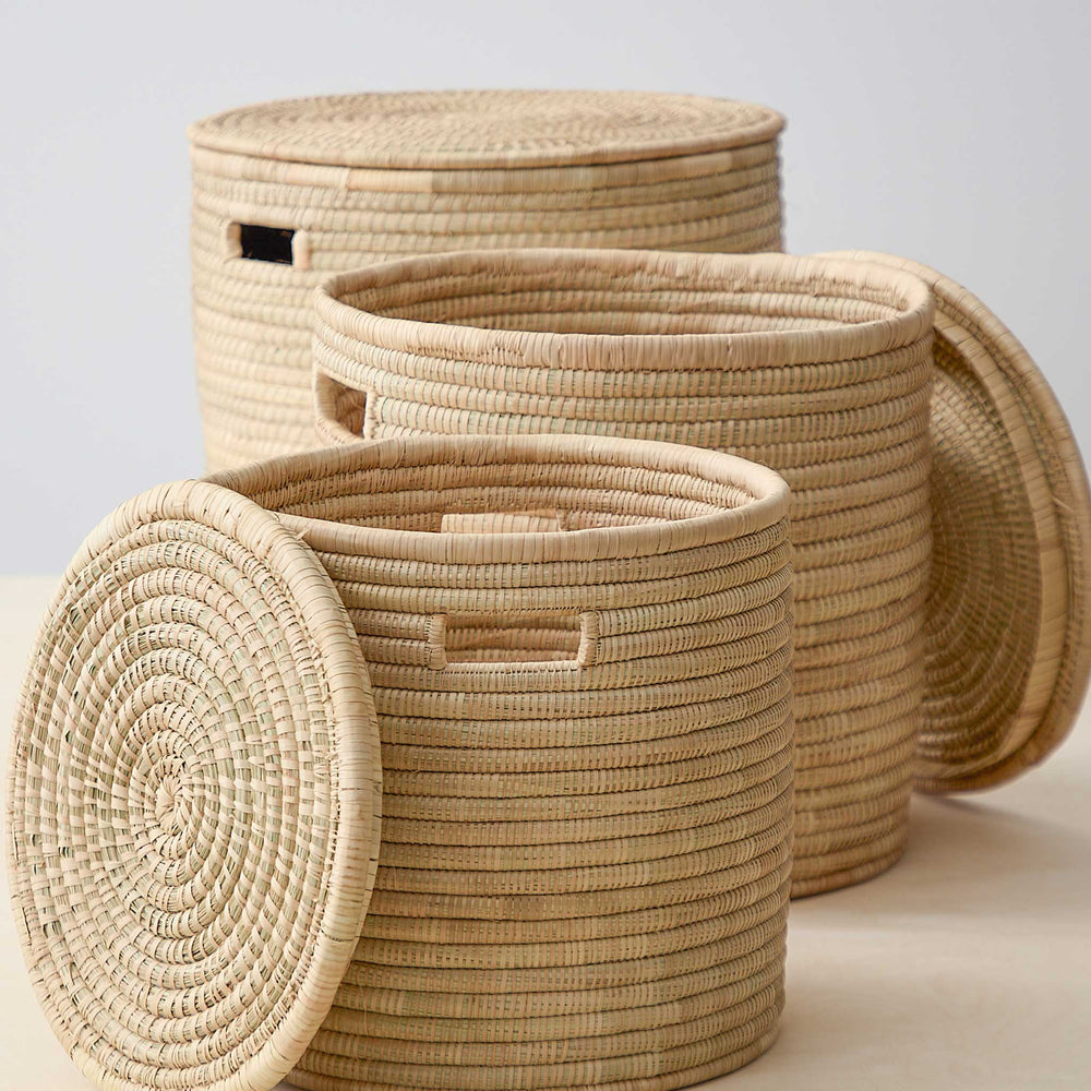
                  
                    Salima Storage Baskets by Fairkind. Handcrafted by artisans in Malawi.
                  
                